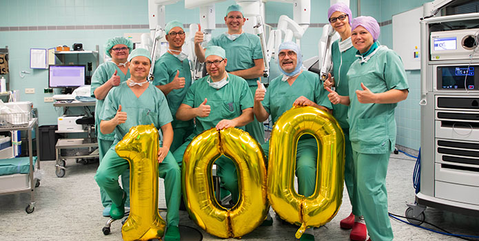 100. Operation mit dem DaVinci-Operationsroboter
